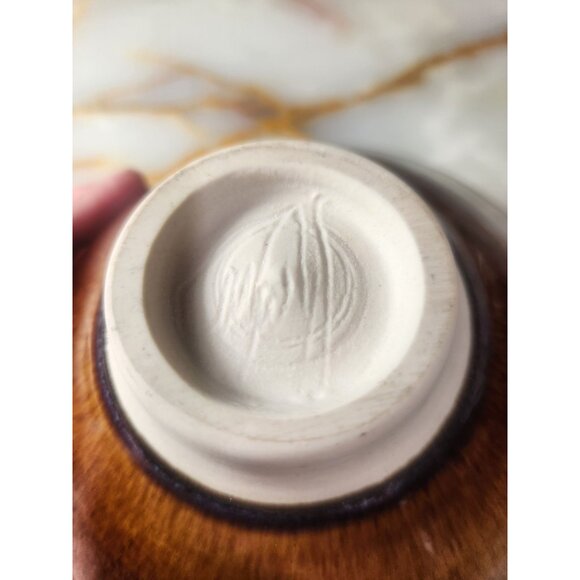 Bill Campbell Handcrafted Signed Ceramic Bowl Studio Art Brown Glazed Bowl - Picture 6 of 16